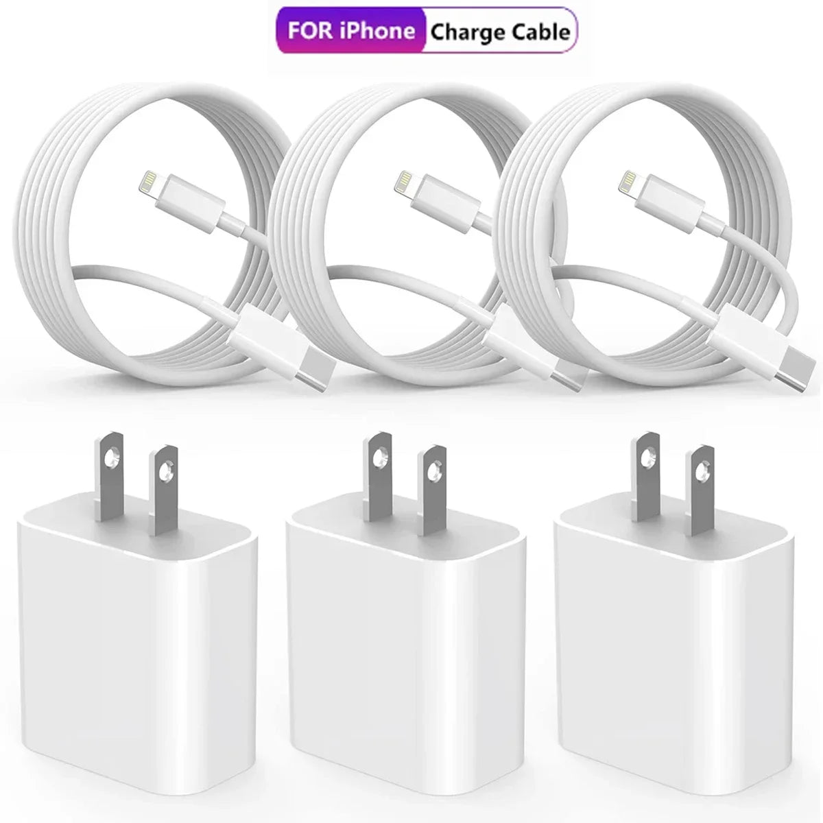 1-3Set 20W US USB C Port Charger